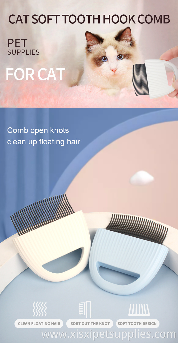Factory Wholesale Soft Tooth Pet Cat Brush Comb Cat Hair Removal Massaging Shell Comb